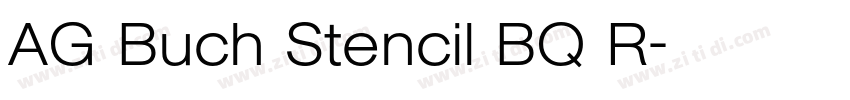 AG Buch Stencil BQ R字体转换